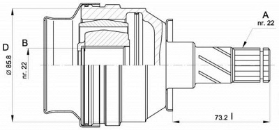OPEN PARTS cvj540720 -  Шарнирный комплект, приводной вал